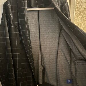 Apt. 9 Black and White Grid Blazer